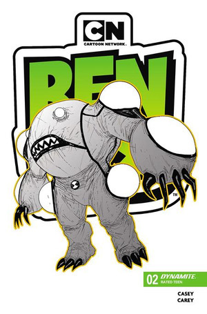 [Ben 10 (series 2) #2 (2nd printing, Cover B - Robert Carey B&W Incentive)]
