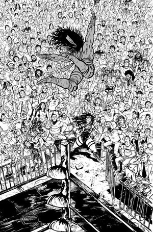 [Do a Powerbomb - Black & White #1 (1st printing, Cover D - Daniel Warren Johnson)]
