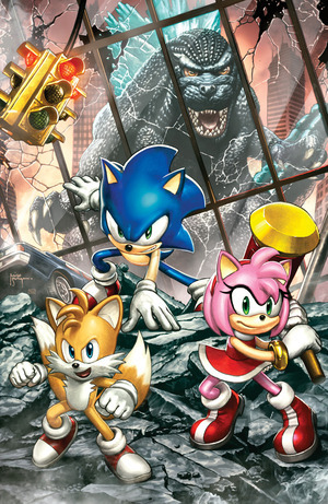 [Sonic the Hedgehog x Godzilla #1 (Cover H - Mico Suayan Full Art Incentive)]