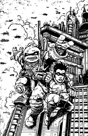 [TMNT: The Last Ronin - Training Day #1 (Cover F - Kevin Eastman Full Art B&W Incentive)]