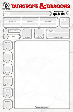 [Dungeons & Dragons - Total Party Killers #1 (Cover E - Character Sheet Blank)]