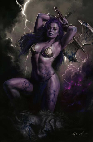 [Red Sonja: She-Devil with a Sword #4 (Cover M - Lucio Parrillo Full Art Ultraviolet Incentive)]