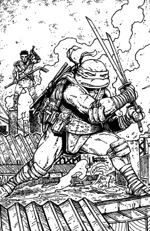 [Teenage Mutant Ninja Turtles (series 6) #21 (Cover F - Kevin Eastman Full Art B&W Incentive)]
