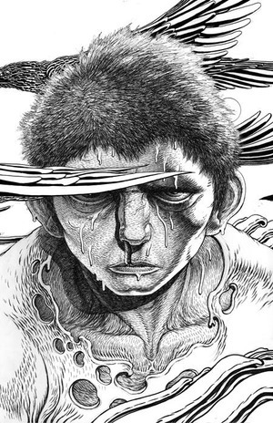 [Karman Blade #1 (1st printing, Cover C - Ian Bertram Full Art B&W Incentive)]