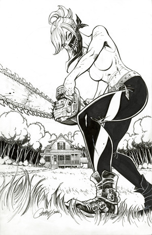 [Something is Killing the Children #50 (Cover I - J. Scott Campbell Full Art B&W Incentive)]