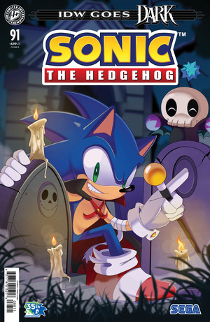 [Sonic the Hedgehog (series 2) #91 (Cover E - Yamila Kareh IDW Goes Dark Variant)]