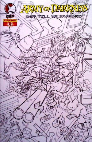[Army of Darkness - Shop Til You Drop Dead, Volume #1, Issue #4 (sketch cover 2 - Sanford Greene - leaping Ash)]