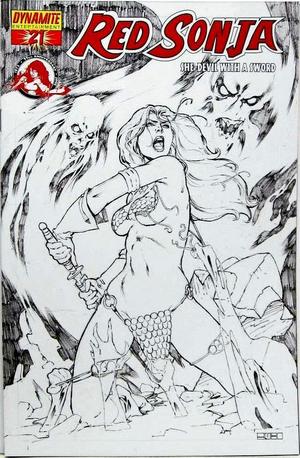 [Red Sonja (series 4) Issue #21 (Mel Rubi B&W Cover)]