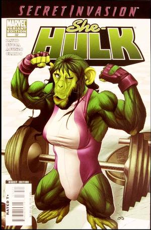 [She-Hulk (series 2) No. 32 (variant monkey cover - Frank Martin)]