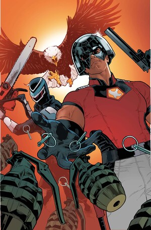 [PEACEMAKER PRESENTS THE VIGILANTE EAGLY DOUBLE FEATURE #4 (OF 5) CVR B JEFF SPOKES CARD STOCK VAR]