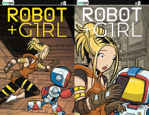 [ROBOT + GIRL #8 CVR C MIKE WHITE HOLOFOIL FLIP COVER VAR]