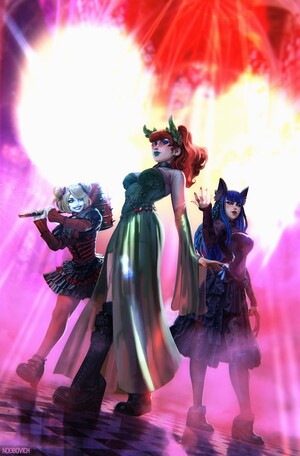 [GOTHAM CITY SIRENS UNFIT FOR ORBIT #1 (OF 5) CVR B NOOBOVICH CARD STOCK VAR]