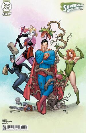[SUPERMAN UNLIMITED #3 CVR E RAFAEL ALBUQUERQUE GOTHAM CITY SIRENS CARD STOCK VAR]