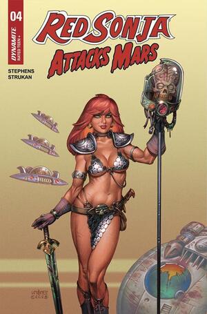 [RED SONJA ATTACKS MARS #4 (OF 4) CVR A JOSEPH MICHEAL LINSNER POLYBAGGED TRADING CARD]