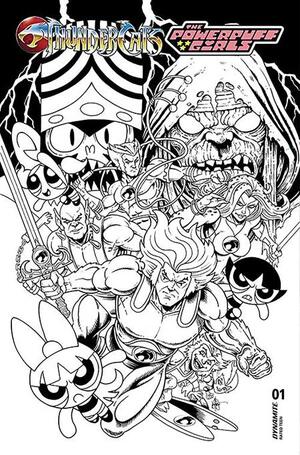 [THUNDERCATS POWERPUFF GIRLS #1 CVR O INC 1:5 KEN HAESER LINE ART FOC BONUS VAR]