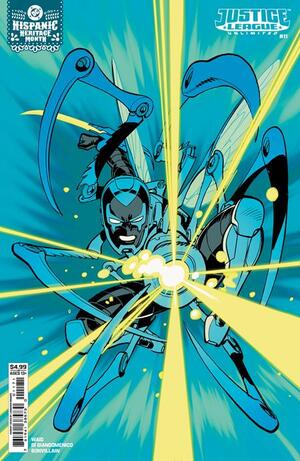 [JUSTICE LEAGUE UNLIMITED #11 CVR E LEONARDO ROMERO HISPANIC HERITAGE MONTH BLUE BEETLE CARD STOCK VAR]
