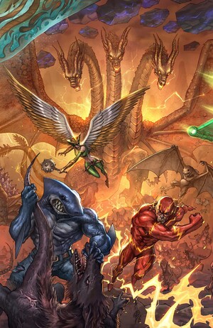 [JUSTICE LEAGUE VS GODZILLA VS KONG 2 #4 (OF 7) CVR C ALAN QUAH CARD STOCK VAR]