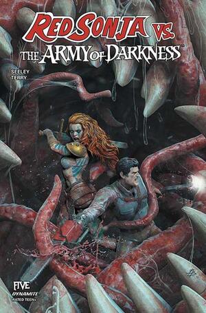 [RED SONJA VS ARMY OF DARKNESS #5 CVR A BJORN BARENDS]