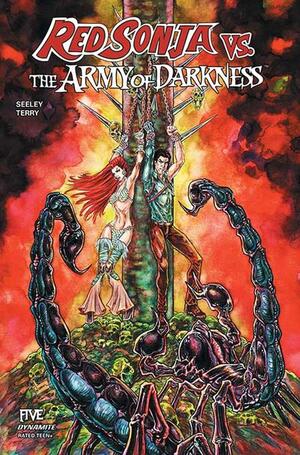 [RED SONJA VS ARMY OF DARKNESS #5 CVR D NIKKOL JELENIC VAR]