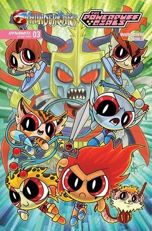 [THUNDERCATS POWERPUFF GIRLS #3 CVR K FOC BONUS KEN HAESER ORIGINAL VAR]