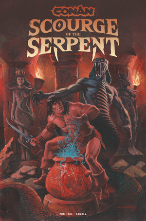 [CONAN THE BARBARIAN SCOURGE OF THE SERPENT #1 (OF 4) CVR C GEOF ISHERWOOD VAR]
