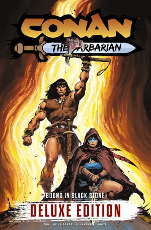 [CONAN THE BARBARIAN BOUND IN BLACK STONE DELUXE EDITION HC VOL 01 REGULAR EDITION ROBERTO DE LA TORRE]