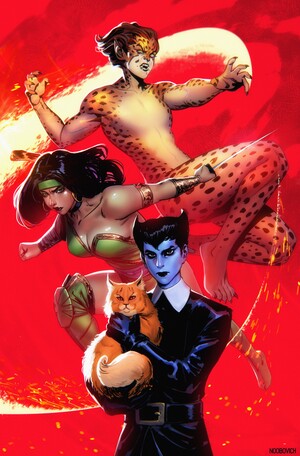[CHEETAH AND CHESHIRE ROB THE JUSTICE LEAGUE #3 (OF 6) CVR C NOOBOVICH CARD STOCK VAR]