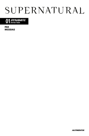 [SUPERNATURAL #1 CVR G BLANK AUTHENTIX VAR]