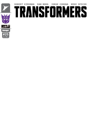 [TRANSFORMERS #25 CVR H BLANK SKETCH DECEPTICON VAR]