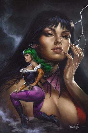 [VAMPIRELLA VS DARKSTALKERS SPECIAL #1 (ONE SHOT) CVR G LUCIO PARRILLO METAL PREMIUM VAR]