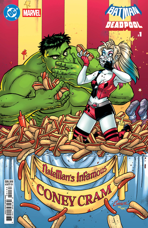 [DC MARVEL BATMAN DEADPOOL #1 (ONE SHOT) CVR F AMANDA CONNER HARLEY QUINN HULK CARD STOCK VAR]