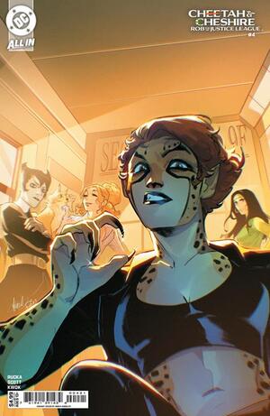 [CHEETAH AND CHESHIRE ROB THE JUSTICE LEAGUE #4 (OF 6) CVR C MIRKA ANDOLFO CARD STOCK VAR]