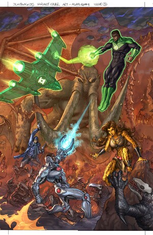 [JUSTICE LEAGUE VS GODZILLA VS KONG 2 #5 (OF 7) CVR B ALAN QUAH CARD STOCK VAR]