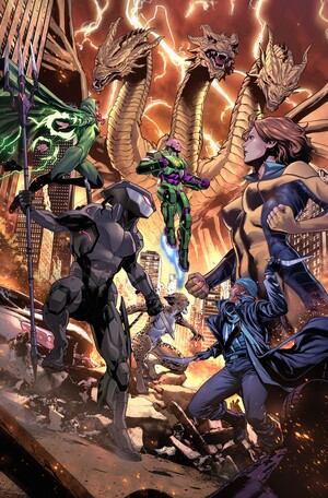 [JUSTICE LEAGUE VS GODZILLA VS KONG 2 #5 (OF 7) CVR C LUCAS MEYER CARD STOCK VAR]