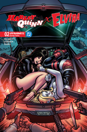 [HARLEY QUINN X ELVIRA #2 CVR B CHAD HARDIN VAR]