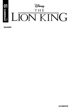[LION KING #1 CVR E BLANK AUTHENTIX VAR]