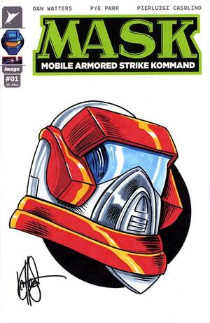 [DF MASK #1 BLANK VARIANT SIGNED AND REMARKED BY KEN HAESER]