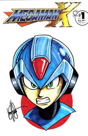 [DF MEGAMAN X #1 BLANK VARIANT SIGNED AND REMARKED BY KEN HAESER]