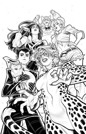 [CHEETAH AND CHESHIRE ROB THE JUSTICE LEAGUE #5 (OF 6) CVR C ELIZABETH TORQUE CARD STOCK VAR]