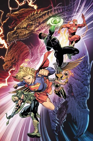 [JUSTICE LEAGUE VS GODZILLA VS KONG 2 #6 (OF 7) CVR B CARLO PAGULAYAN CARD STOCK VAR]