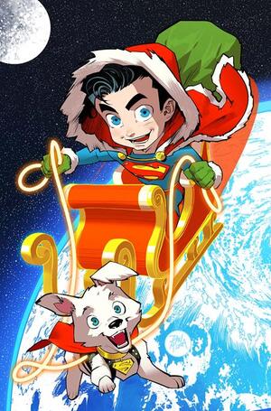 [SUPERMAN #45 CVR F DAN MORA HOLIDAY CARD STOCK VAR]