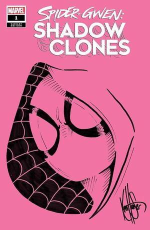 [DF SPIDERGWEN SHADOWCLONES #1 PINK BLANK VARIANT WITH A SPIDERGWEN SKETCH BY KEN HAESER ]
