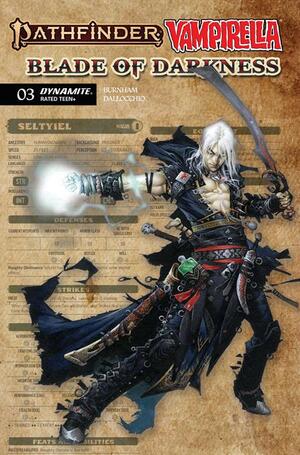 [PATHFINDER VAMPIRELLA BLADE OF DARKNESS #3 CVR C WAYNE REYNOLDS CHARACTER SHEET VAR]