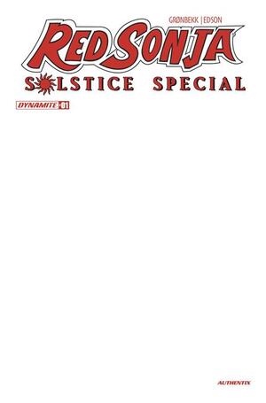 [RED SONJA SOLSTICE SPECIAL #1 (ONE SHOT) CVR D BLANK AUTHENTIX VAR]