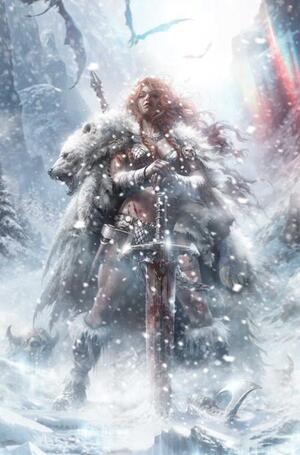 [RED SONJA SOLSTICE SPECIAL #1 (ONE SHOT) CVR E FRANCESCO MATTINA METAL PREMIUM VAR]