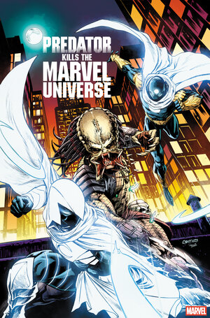 [PREDATOR KILLS THE MARVEL UNIVERSE #1 CVR E CORY SMITH HUNTING THE HUNTERS VARIANT]