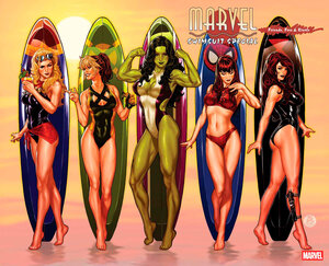 [SWIMSUIT SPECIAL FRIENDS FOES & RIVALS #1 CVR G WRAPAROUND VAR]