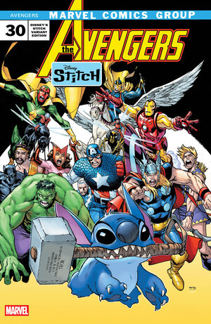 [AVENGERS #30 CVR E HUMBERTO RAMOS DISNEY STITCH VARIANT]