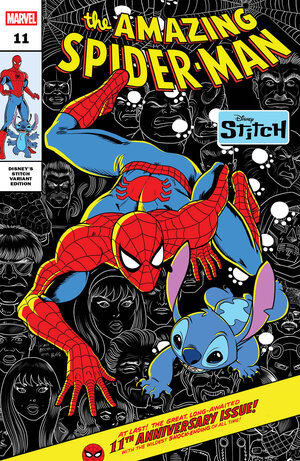 [AMAZING SPIDER-MAN #11 CVR O LUCIANO VECCHIO DISNEY STITCH VARIANT]