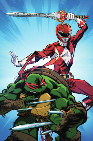[MIGHTY MORPHIN POWER RANGERS/TEENAGE MUTANT NINJA TURTLES III #2 L UNLIMITED VARIANT (FULL ART, RANDOLPH)]